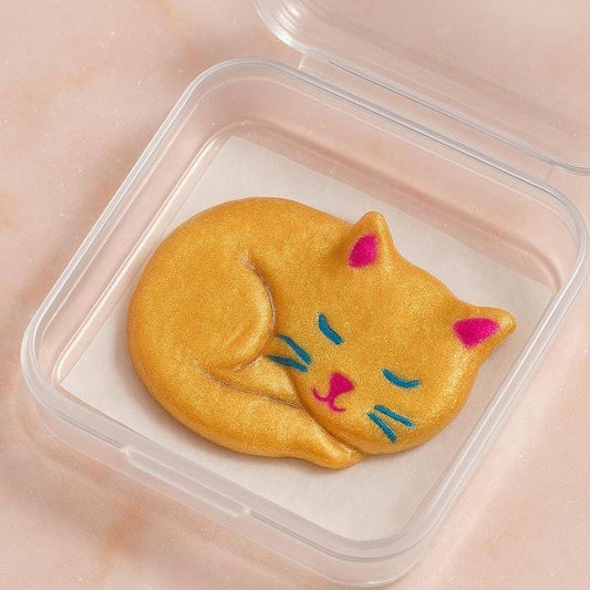 Vanilla Scented Gold Cat Diamond Painting Putty, Long-Lasting Sticky Putty for Diamond Art, Alternative for Kit, Craft Adhesive, Sparkle Art