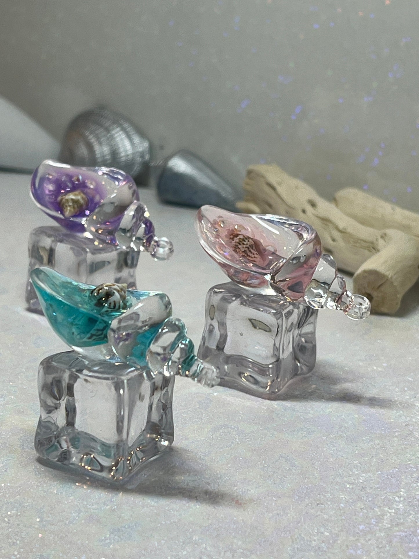 Beach Shells Ice Cube Line Coverminder / Diamond Painting Putty / Diamond Art Putty / Arts and Crafts / Needle Minder / Magnets