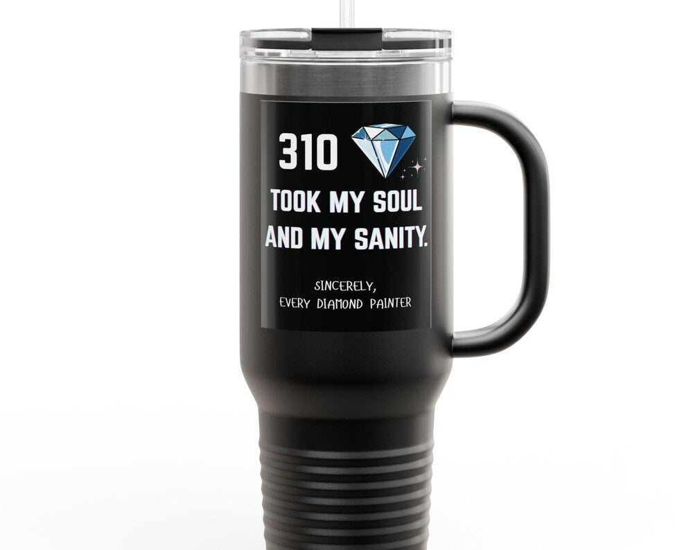 Diamond Quote Travel Mug, Funny Insulated Coffee Cup