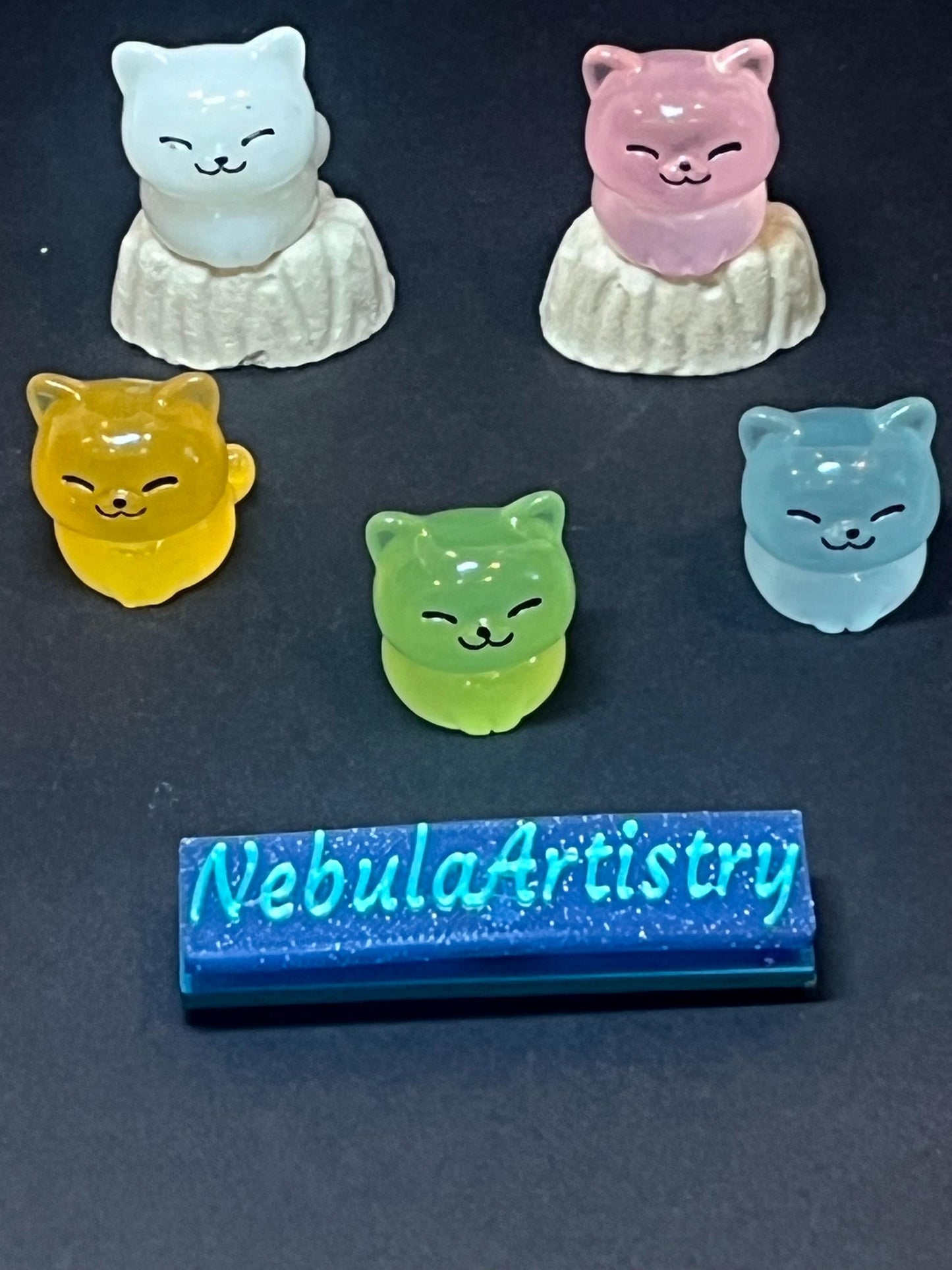 GLOW Cat Coverminder / Glow in the Dark / Diamond Painting Putty / Diamond Art Putty / Arts & Crafts / Needleminder / Magnets