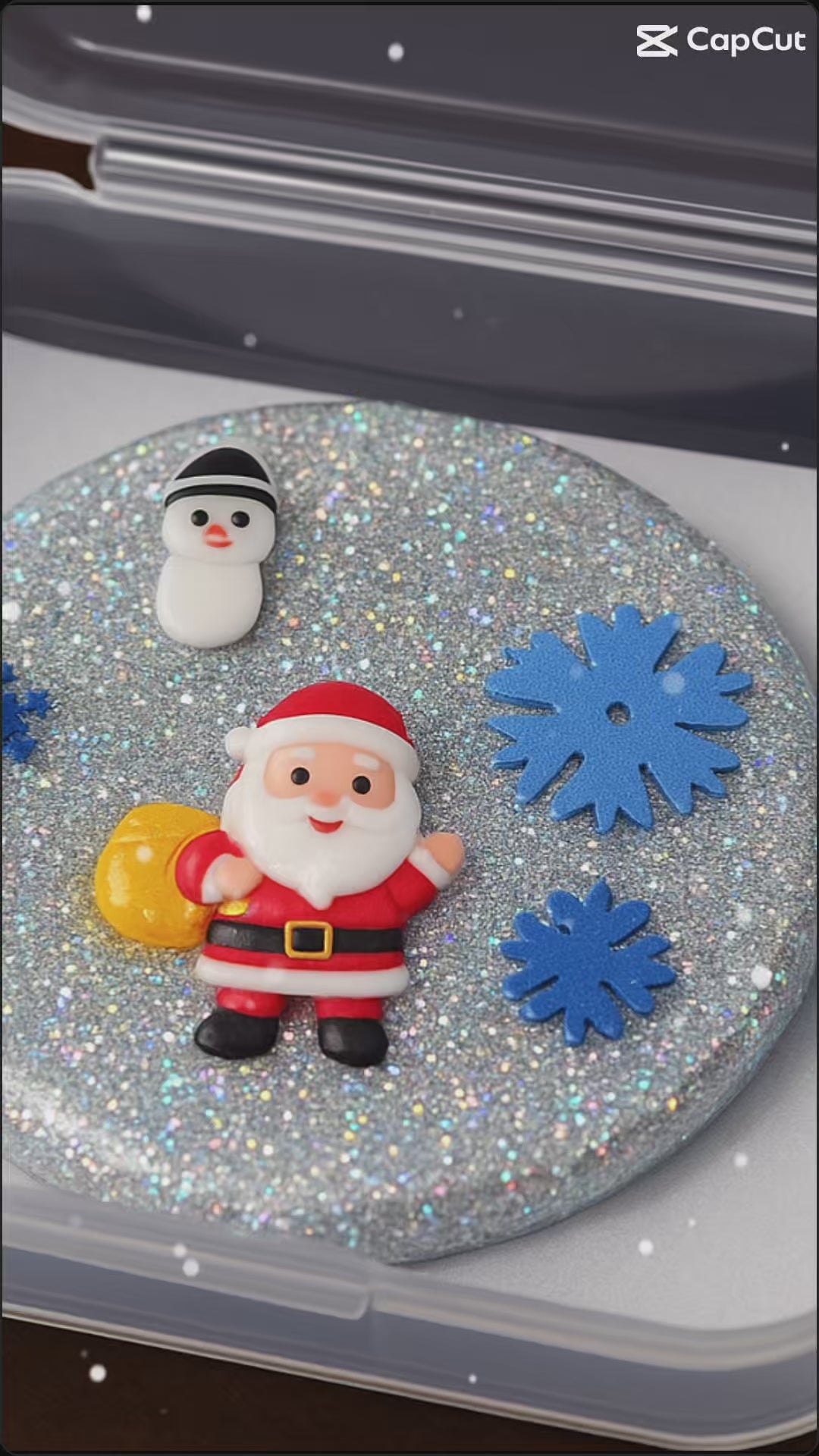 Santa Snowglobe Diamond Painting Putty - Holographic Christmas Strong Grip
